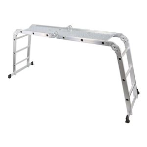 ESCALERA ALUMINIO ARTICULADA 3X4 PLATAFORMA MADER - 10403