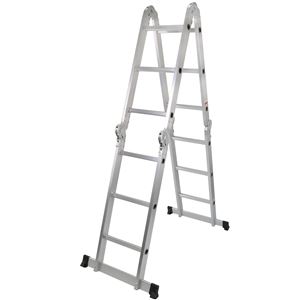 ESCALERA ALUMINIO ARTICULADA 3X4 PLATAFORMA MADER - 10403-4
