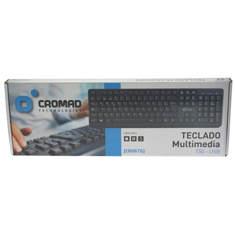 REACONDICIONADO TECLADO MULTIMEDIA T50 USB CROMAD - CR0676-1
