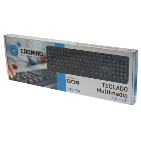 REACONDICIONADO TECLADO MULTIMEDIA T50 USB CROMAD - CR0676-3