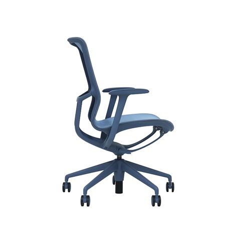SILLA OFICINA GAMA SENSE ELEGANCE AZUL CROMAD - CR1213-2 SILLA OFICINA GAMA SENSE ELEGANCE AZUL CROMAD - CR1213-2