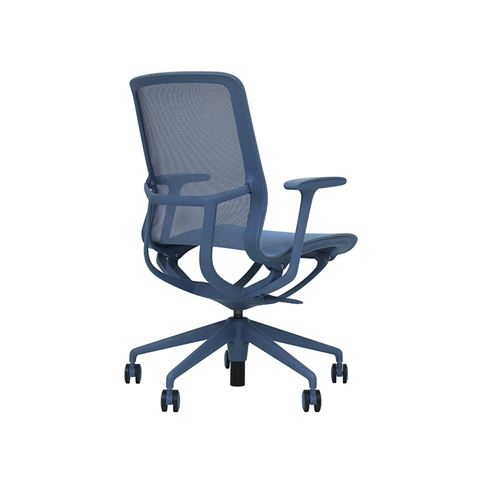 SILLA OFICINA GAMA SENSE ELEGANCE AZUL CROMAD - CR1213-3 SILLA OFICINA GAMA SENSE ELEGANCE AZUL CROMAD - CR1213-3