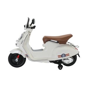 MOTO SCOOTER CLASICO CON RUEDINES BLANCO - 33014-2