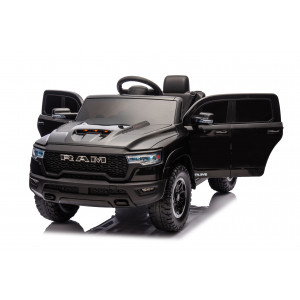 COCHE INFANTIL A BATERIA CON CONTROL REMOTO RAM 1500 SUPER TRUCK NEGRO