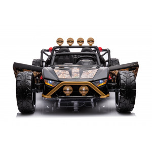 COCHE INFANTIL A BATERIA CON CONTROL REMOTO BUGGY BLACK GOLD - 33011-6