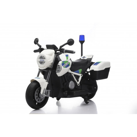 MOTO DE POLICIA INFANTIL A BATERIA CON RUEDINES - 33013-1