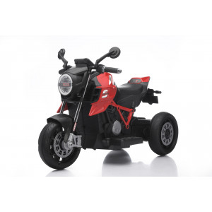MOTO DEPORTIVA INFANTIL 3 RUEDAS A BATERIA ROJA