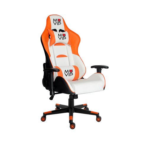 SILLA GAMING PRO400 BLANCO/NARANJA MUVIP - MV0347-1