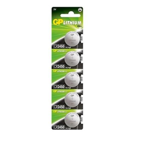PACK 5 PILAS CR2450 3V GP BATTERIES - CR2450-B5