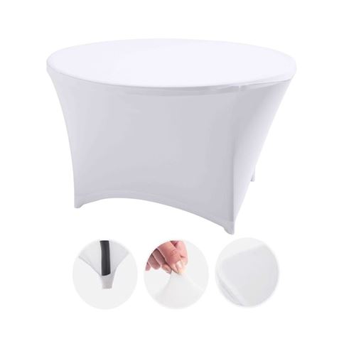 FUNDA PARA MESA DE RESINA REDONDA 160X74 BLANCA SUNGARDEN - SG0181