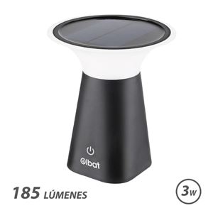 LAMPARA SOLAR RECARGABLE 3W 185LM ELBAT - EB0586