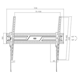 SOPORTE DE PARED TV LED LCD 43"-100" CROMAD - CR1216-11