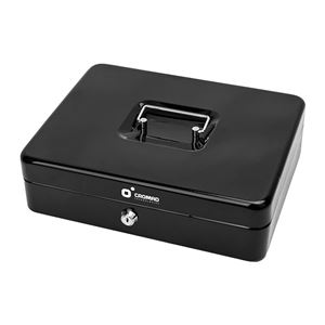 CAJA DE CAUDALES METÁLICA CON LLAVE 9X30X24CM 5 COMPARTIMENTOS CROMAD - CR1226
