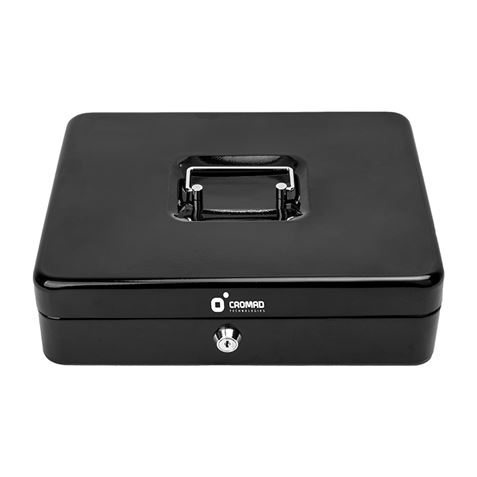CAJA DE CAUDALES METÁLICA CON LLAVE 9X30X24CM 5 COMPARTIMENTOS CROMAD - CR1226-1