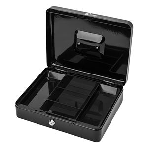 CAJA DE CAUDALES METÁLICA CON LLAVE 9X30X24CM 5 COMPARTIMENTOS CROMAD - CR1226-3