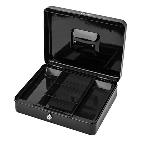 CAJA DE CAUDALES METÁLICA CON LLAVE 9X30X24CM 5 COMPARTIMENTOS CROMAD - CR1226-3