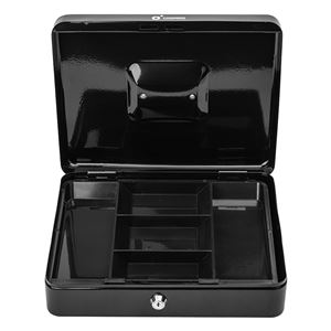 CAJA DE CAUDALES METÁLICA CON LLAVE 9X30X24CM 5 COMPARTIMENTOS CROMAD - CR1226-4