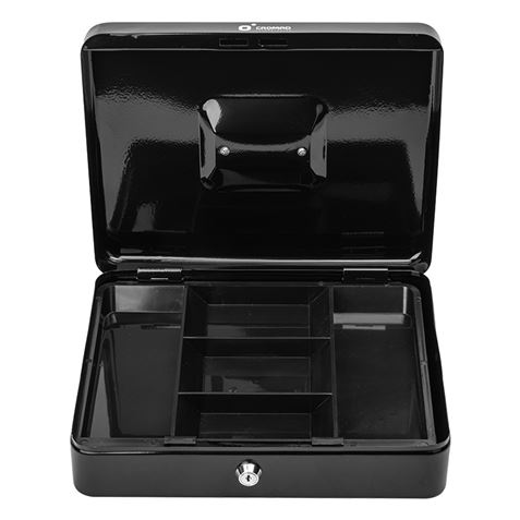 CAJA DE CAUDALES METÁLICA CON LLAVE 9X30X24CM 5 COMPARTIMENTOS CROMAD - CR1226-4