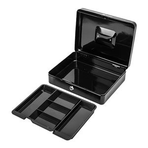 CAJA DE CAUDALES METÁLICA CON LLAVE 9X30X24CM 5 COMPARTIMENTOS CROMAD - CR1226-5