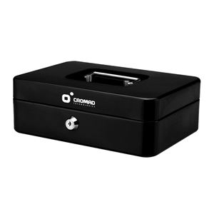 CAJA DE CAUDALES METÁLICA CON LLAVE 9X25X18CM 5 COMPARTIMENTOS CROMAD - CR1225