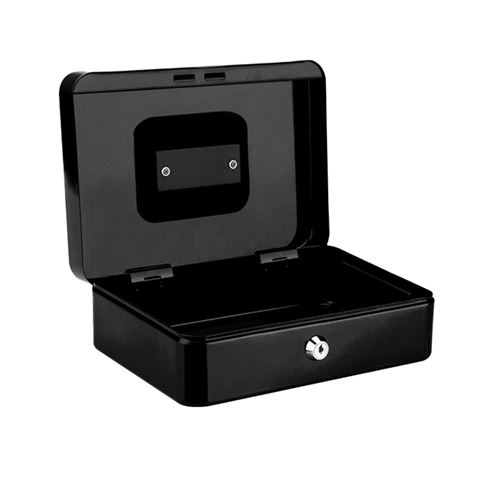 CAJA DE CAUDALES METÁLICA CON LLAVE 9X25X18CM 5 COMPARTIMENTOS CROMAD - CR1225-1