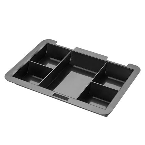 CAJA DE CAUDALES METÁLICA CON LLAVE 9X25X18CM 5 COMPARTIMENTOS CROMAD - CR1225-3