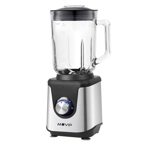 BATIDORA INOXIDABLE VASO CRISTAL 1800W 1.8 LITROS MUVIP - MV0652