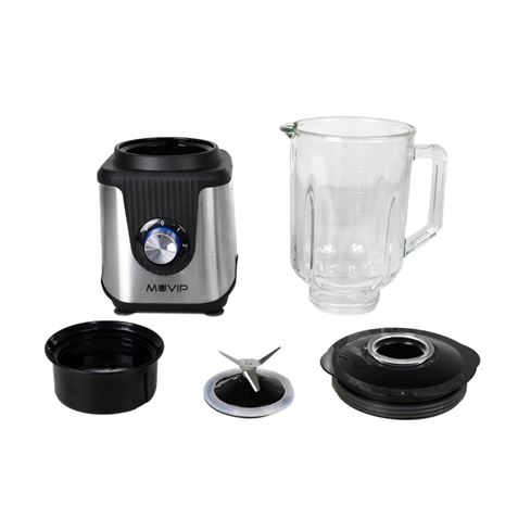 BATIDORA INOXIDABLE VASO CRISTAL 1800W 1.8 LITROS MUVIP - MV0652-7