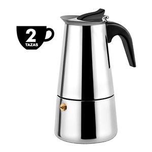 CAFETERA ESPRESSO ITALIANA DE ACERO INOXIDABLE 2 TAZAS MUVIP