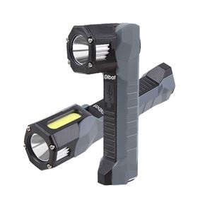 LINTERNA DE TRABAJO LED RECARGABLE 1000LM IPX5 CABEZAL ROTATIVO 90º ELBAT - EB0566-1