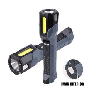 LINTERNA DE TRABAJO LED RECARGABLE 1000LM IPX5 CABEZAL ROTATIVO 90º ELBAT - EB0566-2