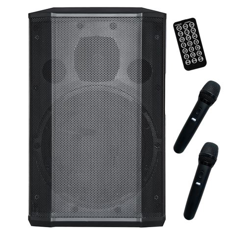ALTAVOZ AUTOAMPLIFICADO PRO600 8" 500W CON BATERÍA + 2 MICROS SERIE PRO - CS0269