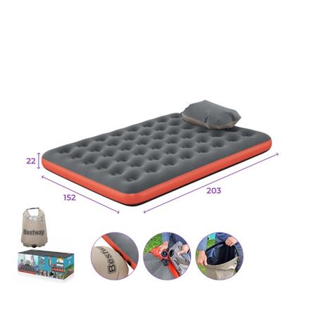 COLCHON CAMPING DOBLE ROLL & RELAX 203X152X28CM BESTWAY - 67703