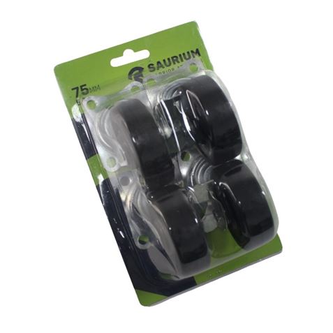 RUEDA GOMA GIRATORIA 75MM, 50KG SAURIUM - 48779-1