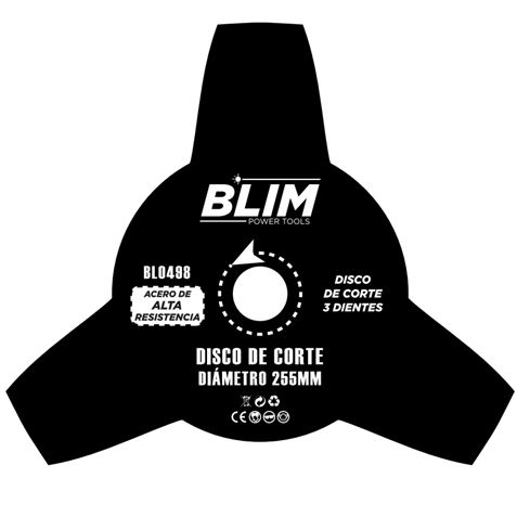 DISCO DE CORTE 3 DIENTES PARA DESBROZADORAS BLIM - BL0498-1