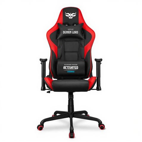 SILLA GAMING SERIE DEMON LORD ROJA CROMAD - CR1237