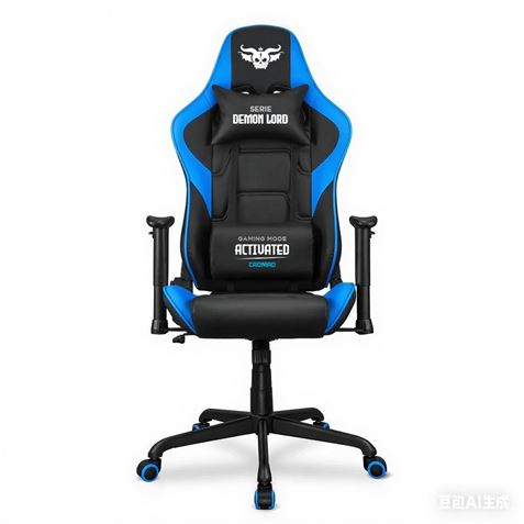 SILLA GAMING SERIE DEMON LORD AZUL CROMAD - CR1236