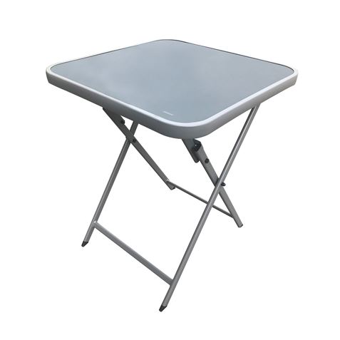 MESA PLEGABLE CUADRADA GRIS OSCURO 60X60CM - 76102-1