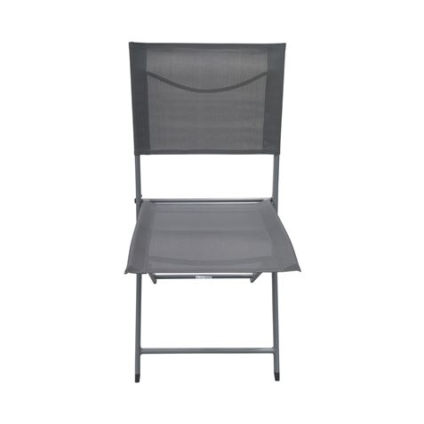 SILLA PLEGABLE GRIS OSCURO 42X36/49X84CM - 76100-1