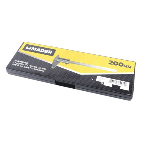 CALIBRADOR ACERO INOX 200MM CON ESTUCHE MADER - 60990-2