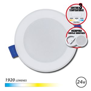 REAC DOWNLIGHT CIRCULAR 24W | 1920LM SELECTOR 3 TEMP. + SOBREPARED ELBAT - EB0526