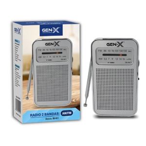 RADIO PORTATIL AM/FM ANALOGICA PLATA FM-4411 GEN-X - FM-4411