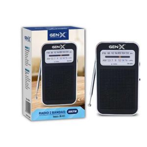 RADIO PORTATIL AM/FM ANALOGICA NEGRA FM-4411 GEN-X - FM-4411BK