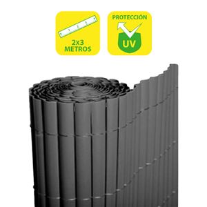REACONDICIONADO CAÑIZO PLÁSTICO DOBLE CARA 2X3 METROS GRIS OSCURO SUNGARDEN - SG0046