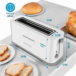 TOSTADORA DE RANURA EXTRA ANCHA 970W 7 NIVELES 40EASYTOAST GRUNKEL - 40EASYTOAST-1 TOSTADORA DE RANURA EXTRA ANCHA 970W 7 NIVELES 40EASYTOAST GRUNKEL - 40EASYTOAST-1