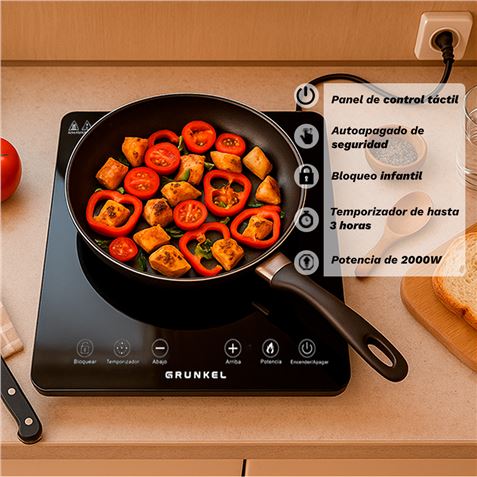 COCINA ELECTRICA 1 FUEGO 2000W GRUNKEL - IFR-2000-1