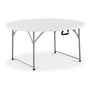 REACONDICIONADA MESA DE RESINA REDONDA PLEGABLE 160X74CM 4.5CM SUNGARDEN - SG0159