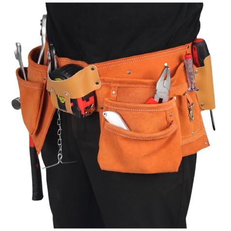 CINTURON PARA HERRAMIENTAS 2 BOLSAS 10 DIV. SAURIUM - 47331-2
