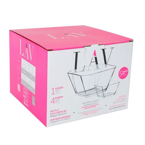 PACK 4 BOL VIDRIO 300CC + ENSALADERA 1900CC LAV - 22650S5-1