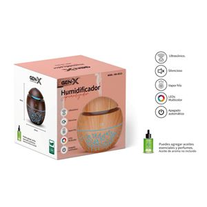 HUMIDIFICADOR AROMATIZADOR ULTRASONICO 130ML GEN-X - HA-6511